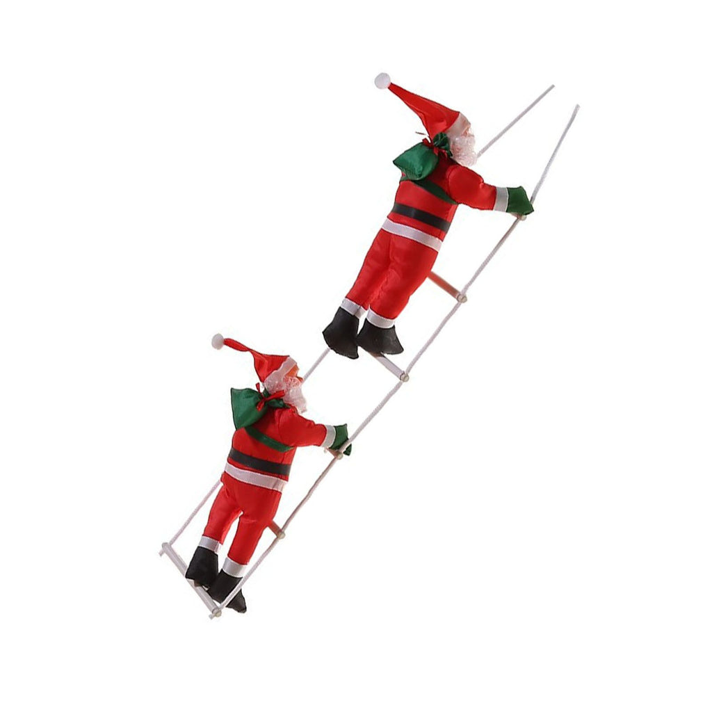 Ladder Climbing Hanging Father Xmas 9.8 Inch Xmas Tree Hanging Ornament for Home Holiday Party Decorations