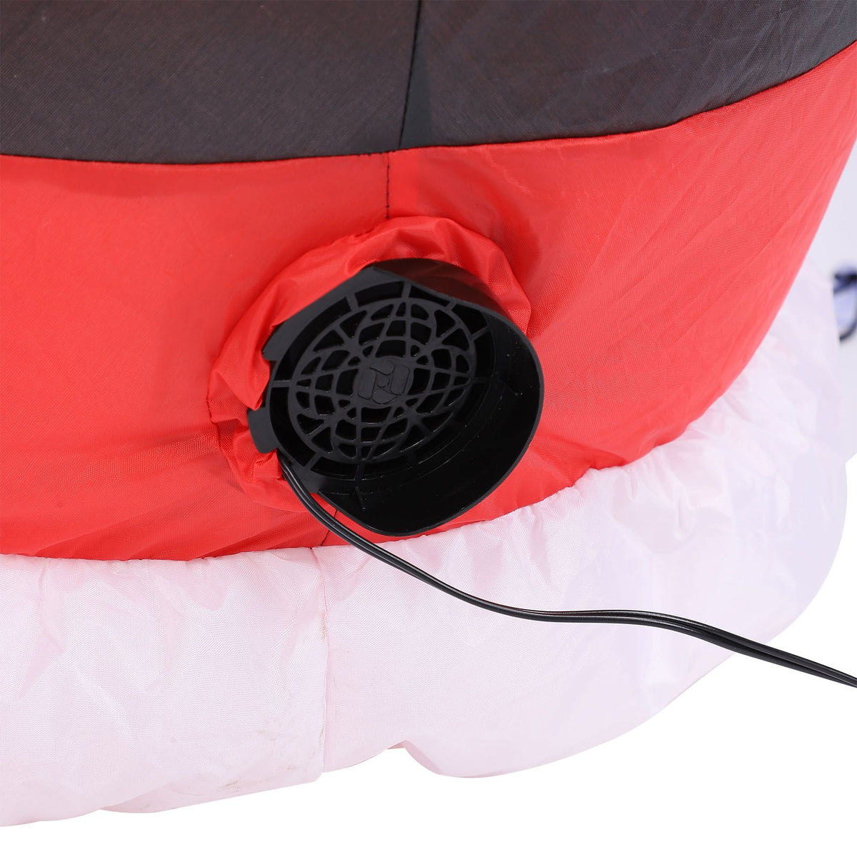 Inflatable Father Xmas with Blower LED Light 210T Polyester Fiber 3.9ft IP44 Water Resistant Father Xmas Broke Out From Window for Decoration US Plug 100-120V