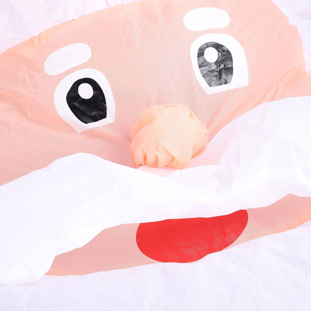 Inflatable Father Xmas with Blower LED Light 210T Polyester Fiber 3.9ft IP44 Water Resistant Father Xmas Broke Out From Window for Decoration US Plug 100-120V