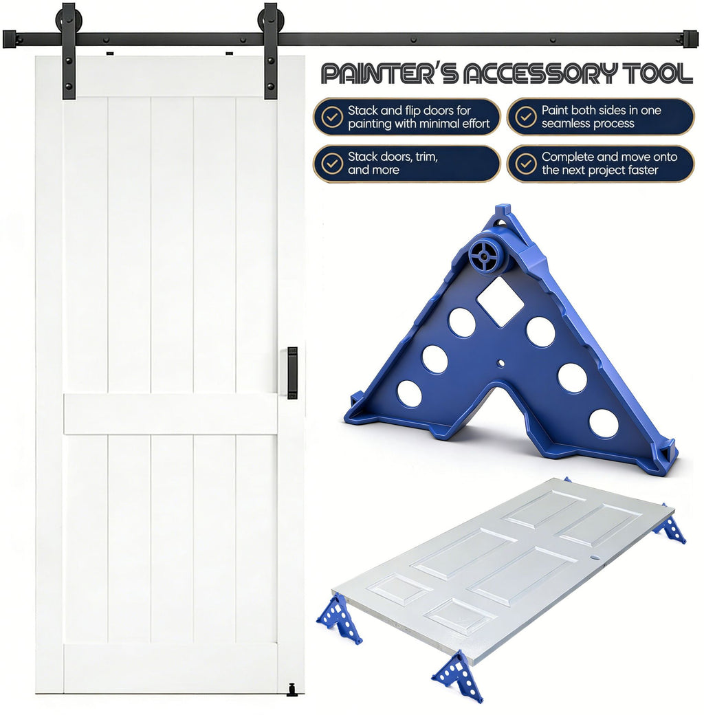7-in-1 Painter's Support Stand Tool for Doors Cabinets Trim and Small Painting Projects, Heavy Duty Stackable Painting Rack for Brushes Rollers and Sprayers (8PCS)