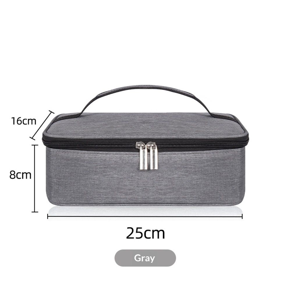 Insulated Lunch Bag, Waterproof Lunch Box with Handle Lunch Tote Bag Portable Food Storage for Office Work Outdoor Picnic, Grey