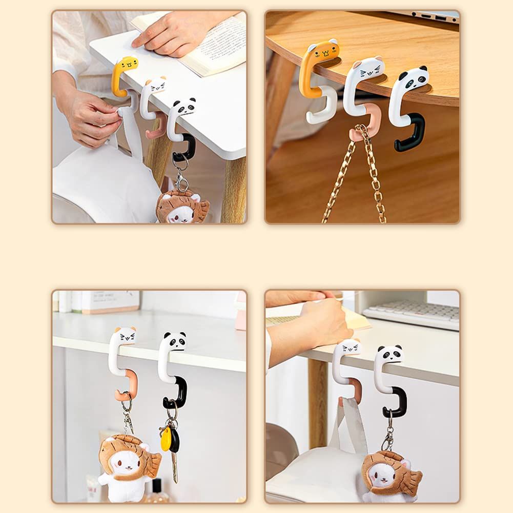 4PCS Table Hook for Handbag,Foldable Purse Hooks for Hanging Bags & Purses Schoolbags Keychains etc Gift Idea for Gift Stocking