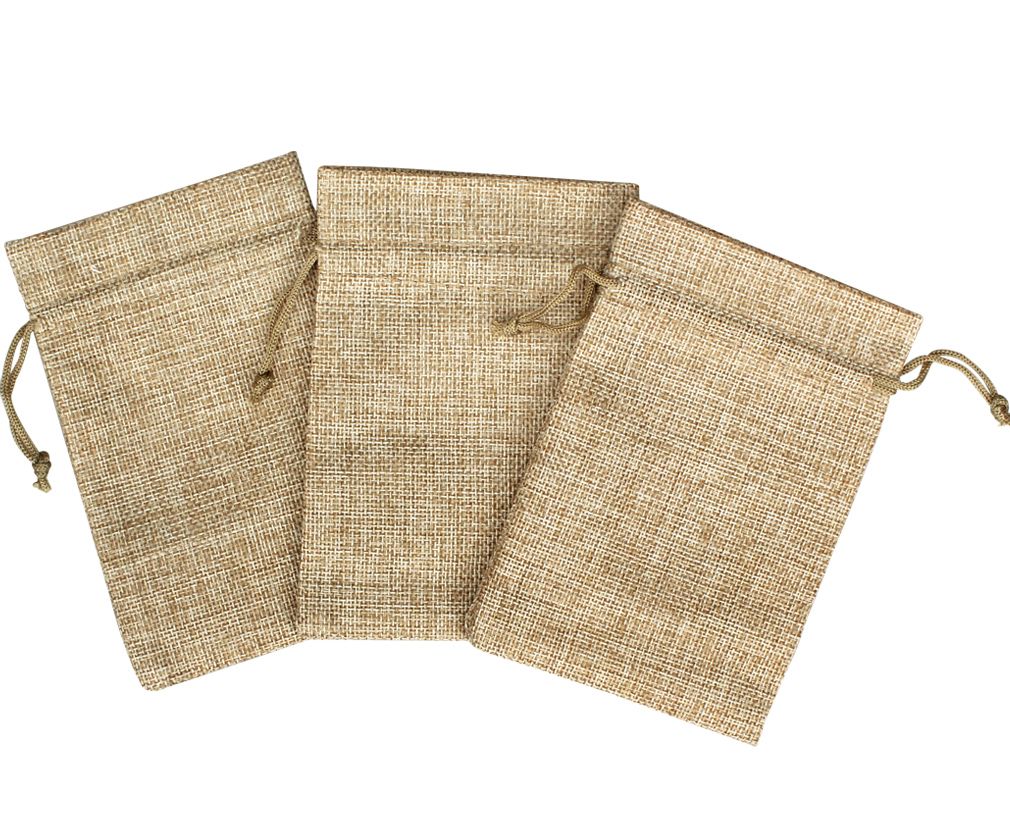 Lot of 24 3.5x5 Inch Burlap Gift Bags with Drawstring Linen Jewelry Pouches Burlap Sacks for Wedding Favors Party Gifts