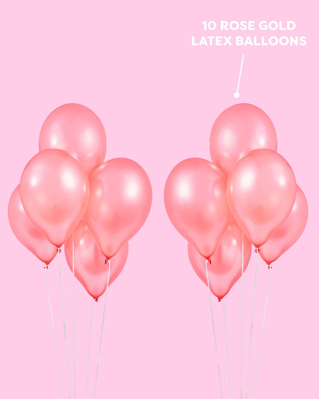 Bachelorette Party Decorations - Bride to Be Balloon Kit - Rose Gold - 16" BRIDE TO BE Foil Balloons + 10 Rose Gold Latex Balloons