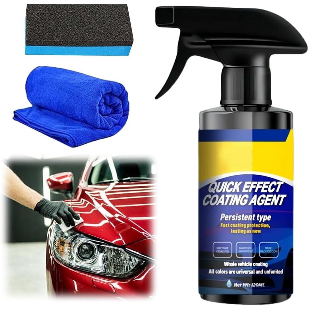 Advanced Car Quick-acting Coating Agent Spray,  New Quick Effect Coating Agent for Car Paint Care Advanced Hydrophobic Nano Ceramic Wax for Vehicles Shine
