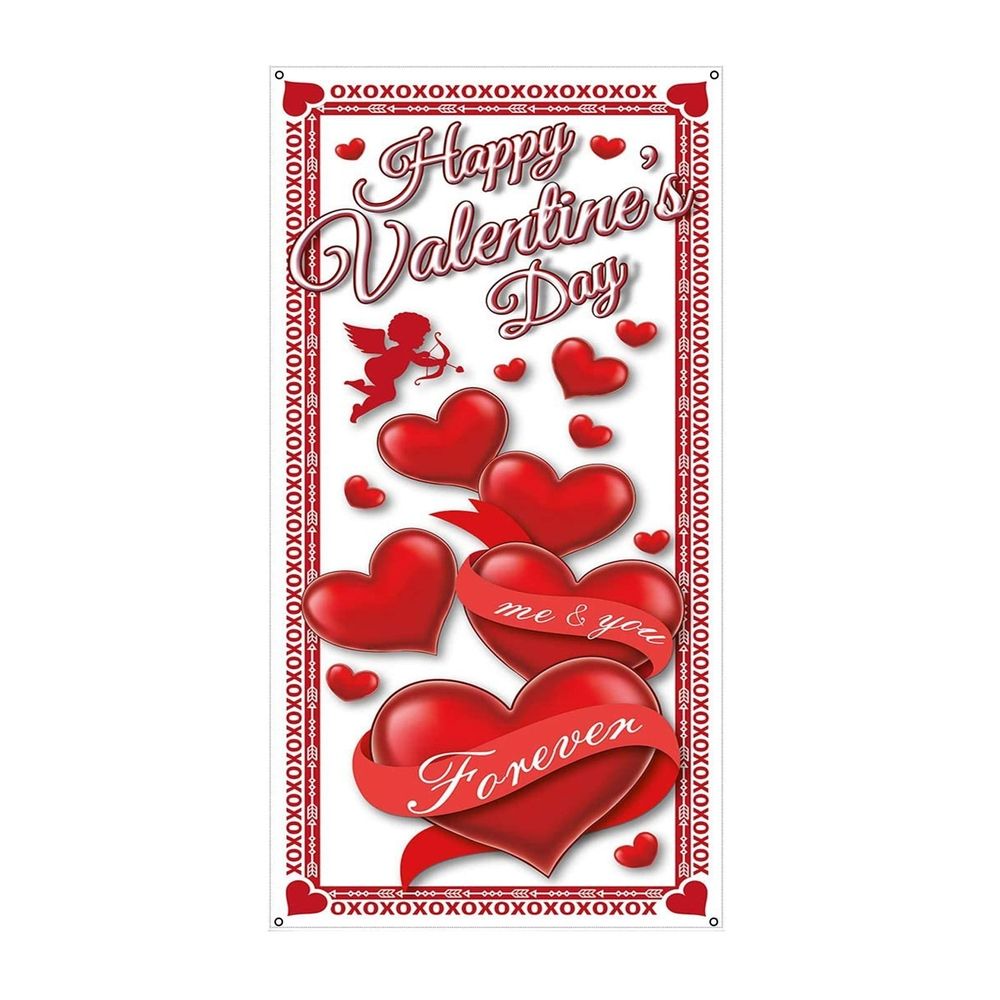 Valentines Day Decorations Clearance! Valentine'S Day Door Cover Decoration Creative Background Valentine'S Day Front Door Decoration