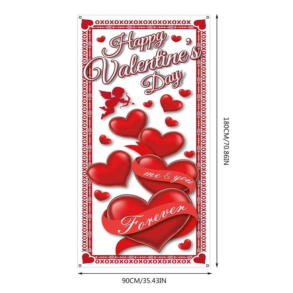 Valentines Day Decorations Clearance! Valentine'S Day Door Cover Decoration Creative Background Valentine'S Day Front Door Decoration