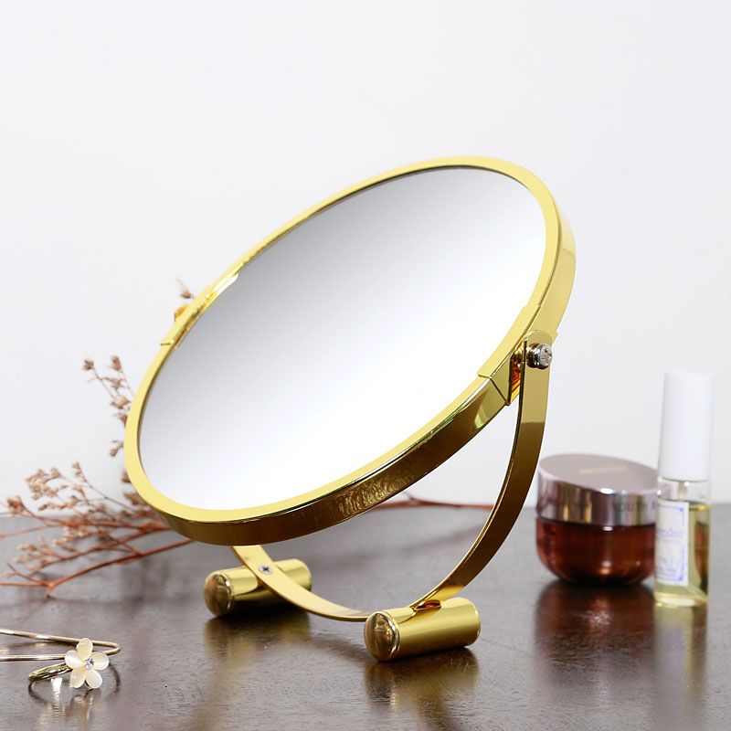 Rotating Vanity Mirror Desktop Vanity Mirror Rotating Mirror Portable Desk Dresser Mirror for Desk Bedroom Desktop Mirror Desk