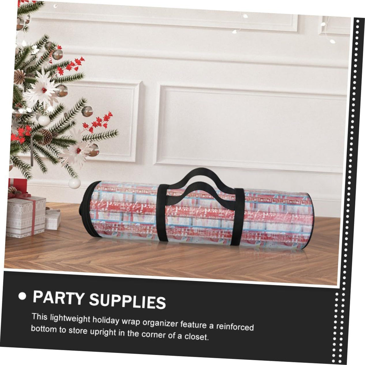 Gift Storage Bag Cylindrical Bag Gift Container Xmas Supply Gift Wrapping Organizer Xmas Storage Bag Gift Wrapping Storage Bag