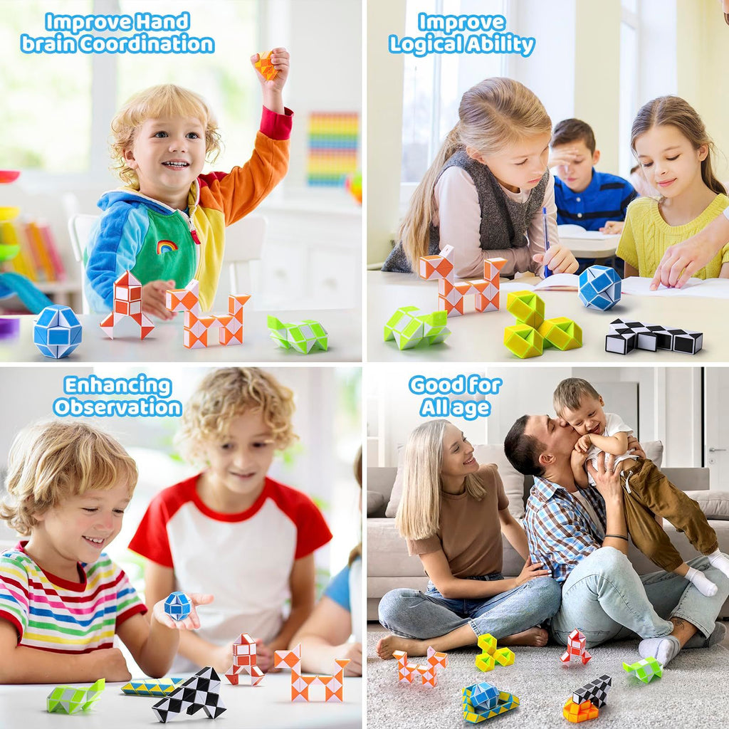 12pcs Party Favors, Cube Mini Twist Puzzle, Prizes,Classroom Rewards,School,Birthday Gifts Kid,Teens Brain Teasers