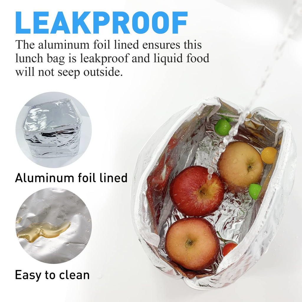 Portable Lunch Bag Mini Lunch Bag Insulated Bag Portable Cute Lunch Bag Outdoor Picnic Bag Ice Bag Outdoor Storage(Small,Grey)