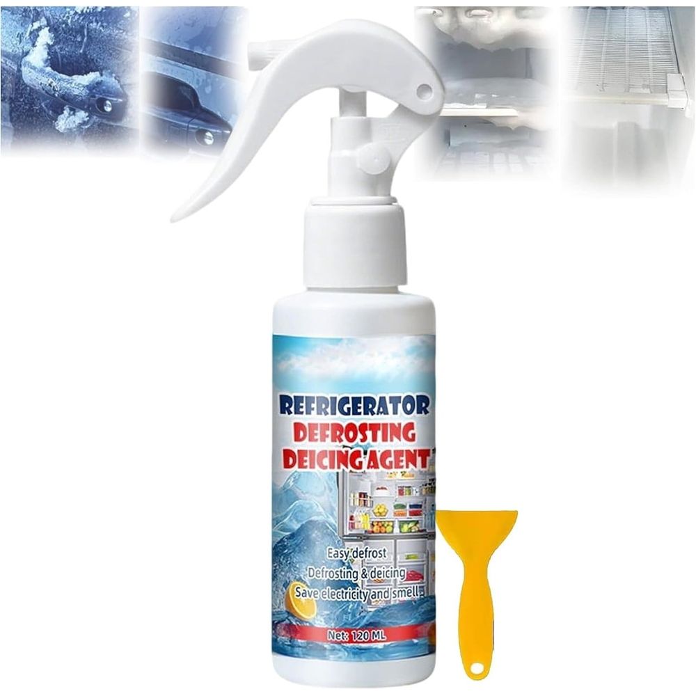 Quick Deicing Spray, Defrosting Spray For Fridge Freezer, Refrigerator Defrost SprayFreezer Defroster Sprays, De Icer Sprays For Freezer, Saves Electricity And Odour