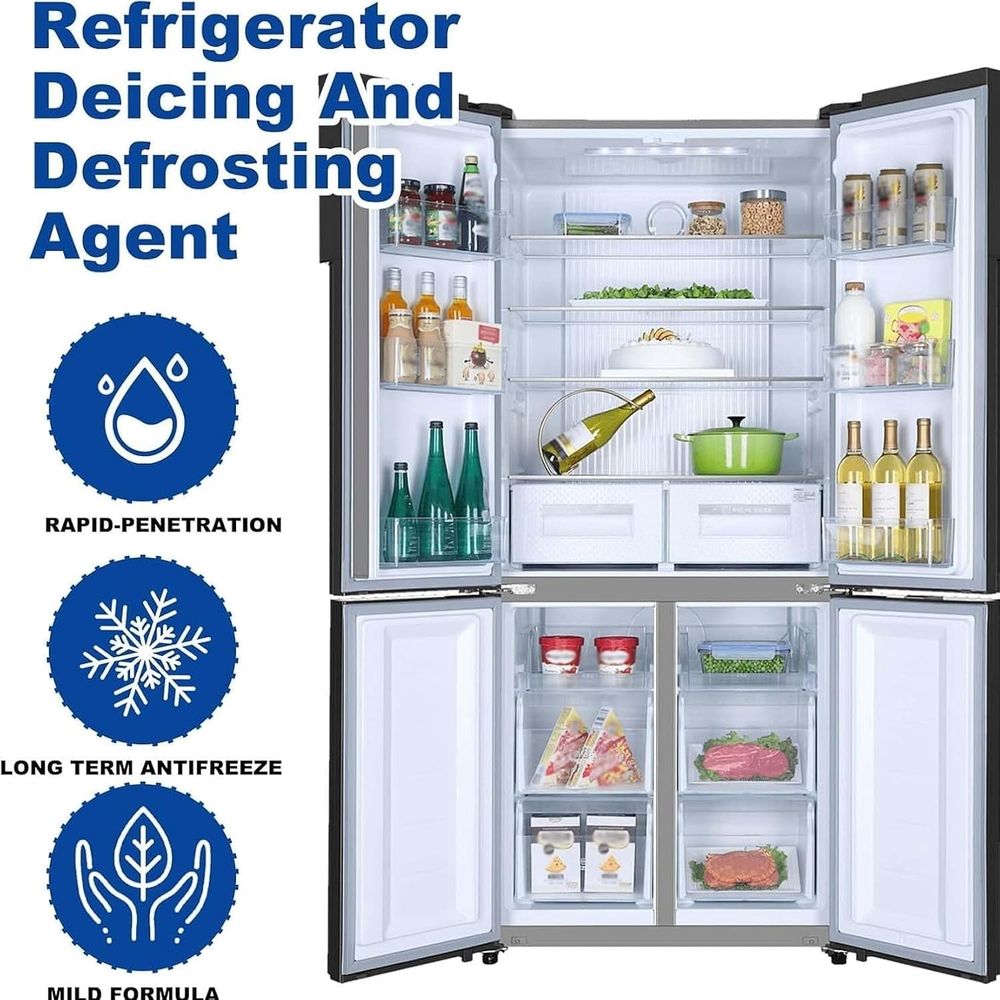 Quick Deicing Spray, Defrosting Spray For Fridge Freezer, Refrigerator Defrost SprayFreezer Defroster Sprays, De Icer Sprays For Freezer, Saves Electricity And Odour