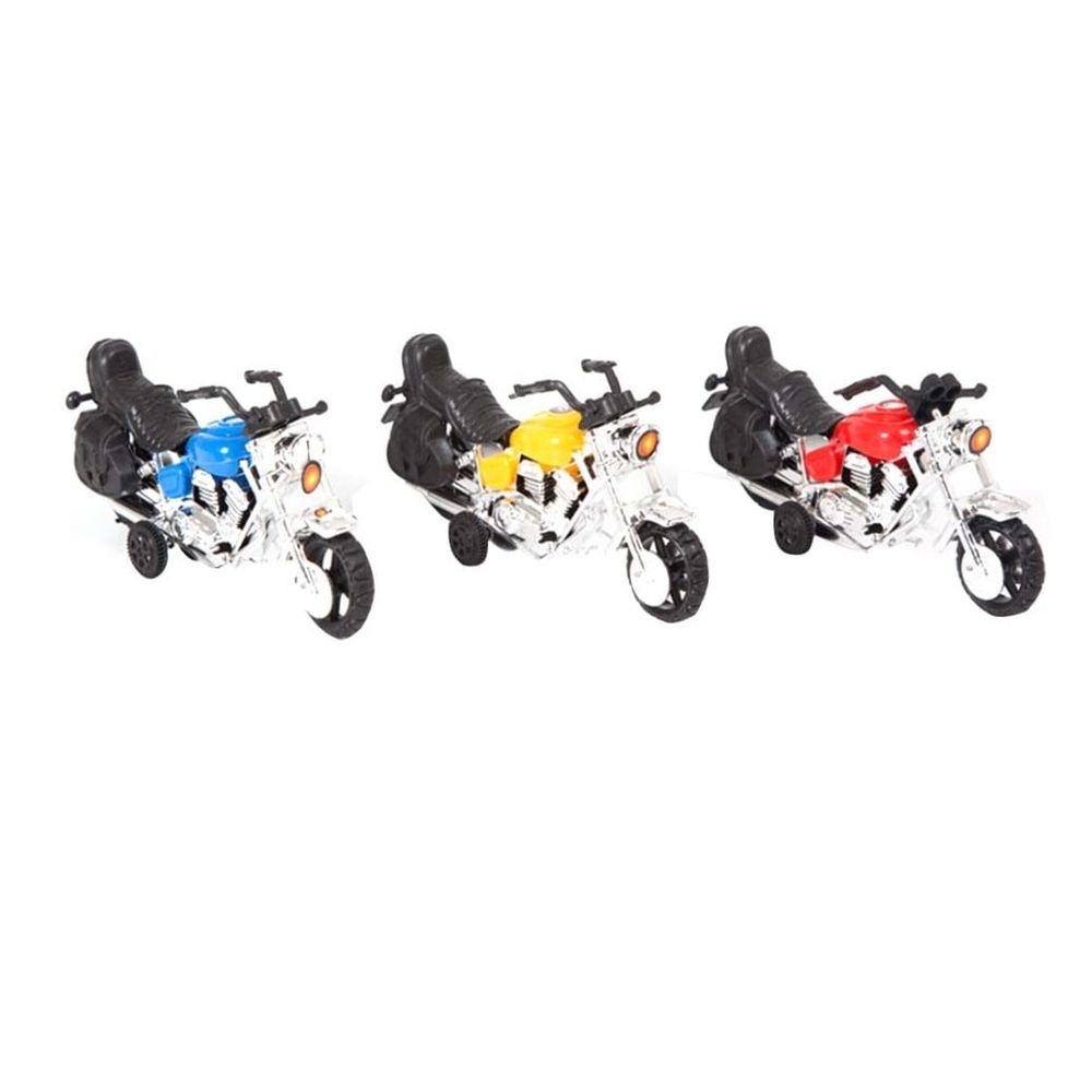 3PCS Assorted Color Plastic Motorbike Cake Toppers Decorations for Father's Day Party and Special Occasions