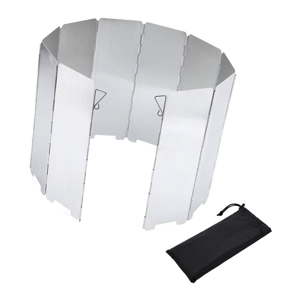 Camping Stove Windscreen Plated Silver Durable for Home and Outdoor Activities