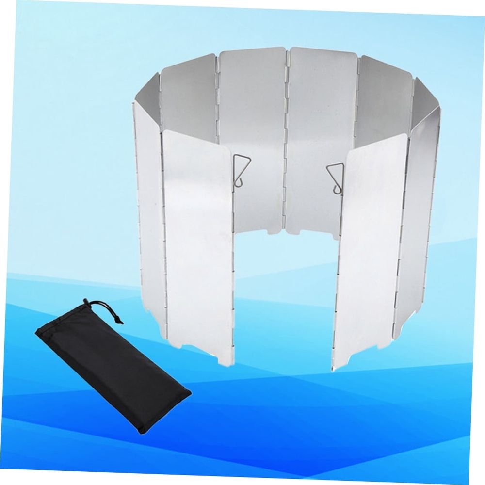Camping Stove Windscreen Plated Silver Durable for Home and Outdoor Activities