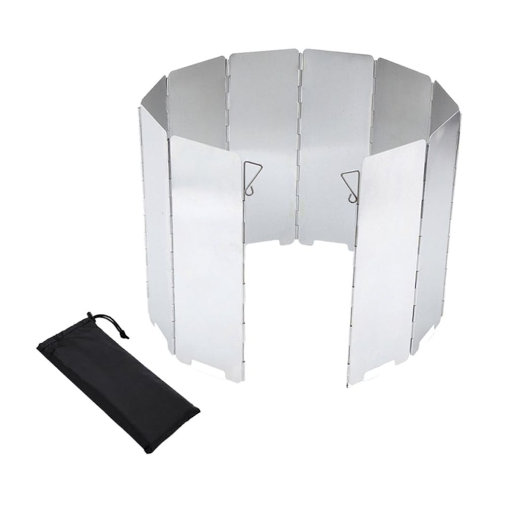 Camping Stove Windscreen Plated Silver Durable for Home and Outdoor Activities
