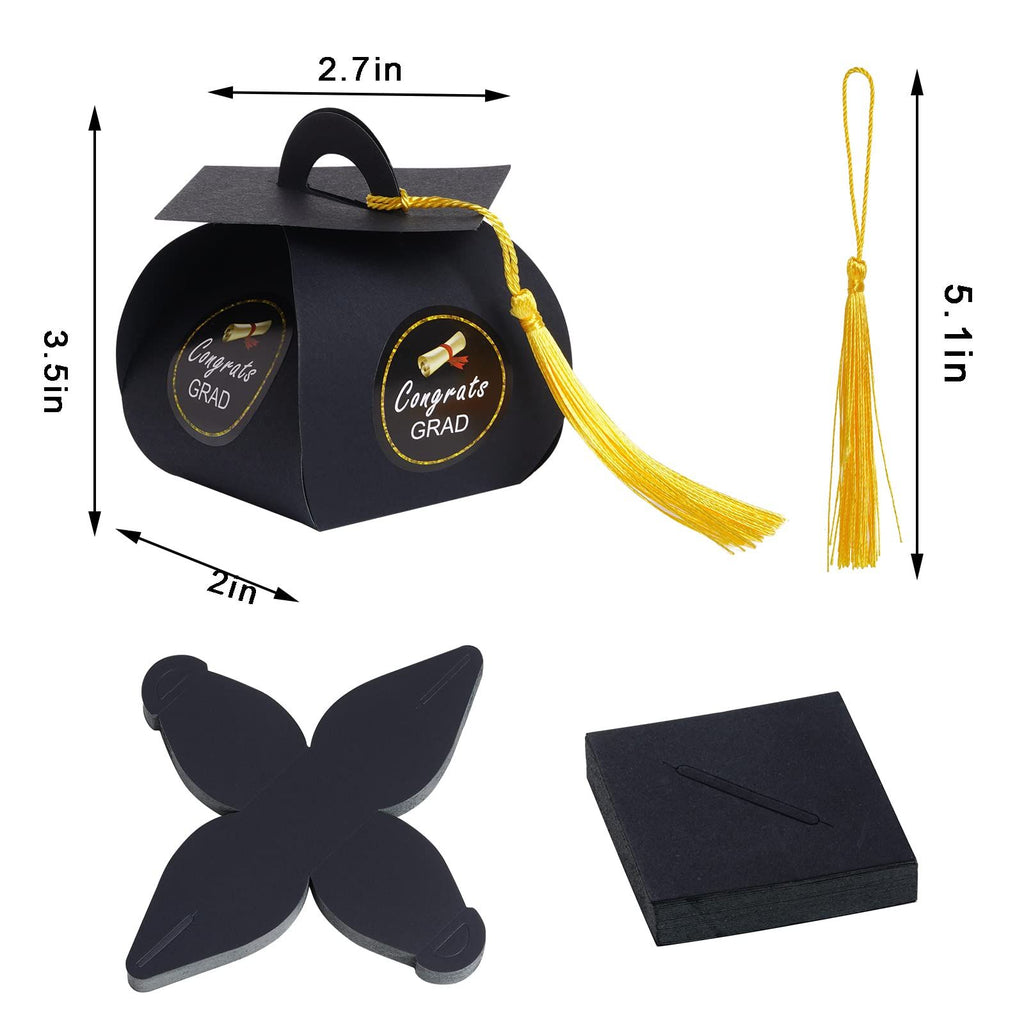 50 Pieces Graduation Cap Gift Box Graduation Candy Box Grad Candy Boxes Graduation Party Favors Boxes for Graduation
