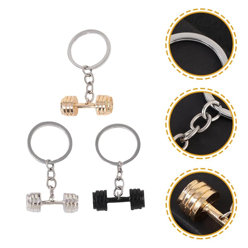 Keychain for Boyfriend Husband Father 3 Pcs Dumbbell Shape Key Chains Birthday Gift for Romantic Gift, Valentines Day,Father’s Day