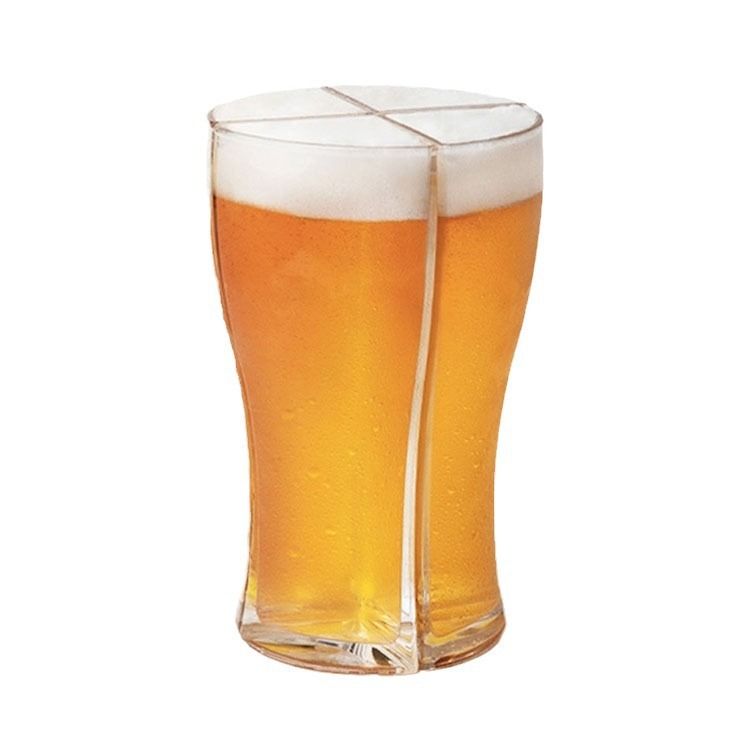 Large Beer Glasses Classic Craft Beer Glass - Safe Lead-Free Glass, Durable Father Pilsner Beer Drinking Glass