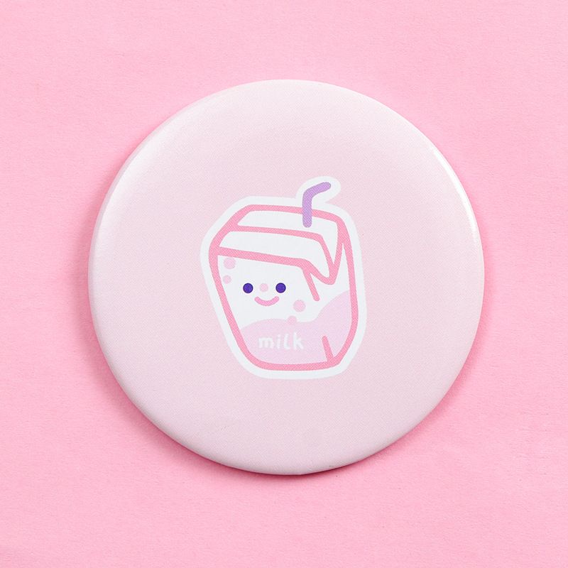 Folding Mirror, Hand-held Vanity Mirror, Portable Cute Mini Daisy Small Mirror, Small Round Mirror in Student Dormitory-5pcs