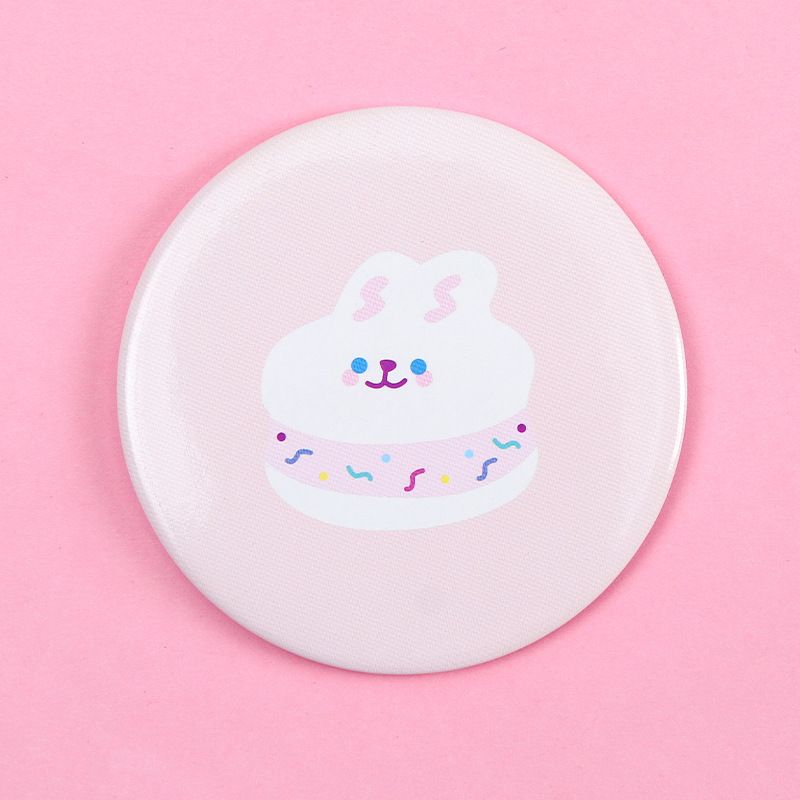 Folding Mirror, Hand-held Vanity Mirror, Portable Cute Mini Daisy Small Mirror, Small Round Mirror in Student Dormitory-5pcs