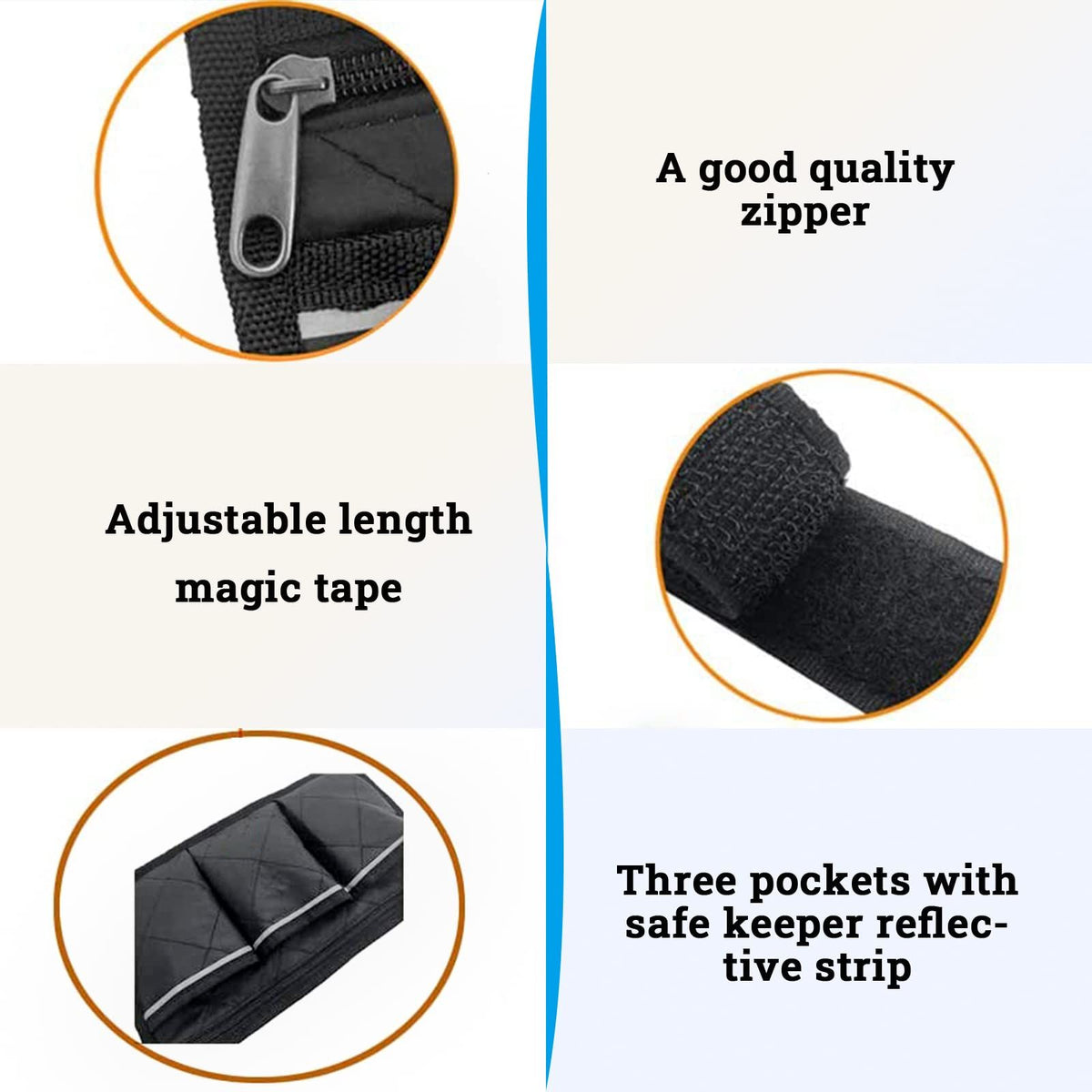 Wheelchair Armrest Accessories, Side Bags to Hang on Side with  Pouches Waterproof Black Storage Fathers Mothers (black side)