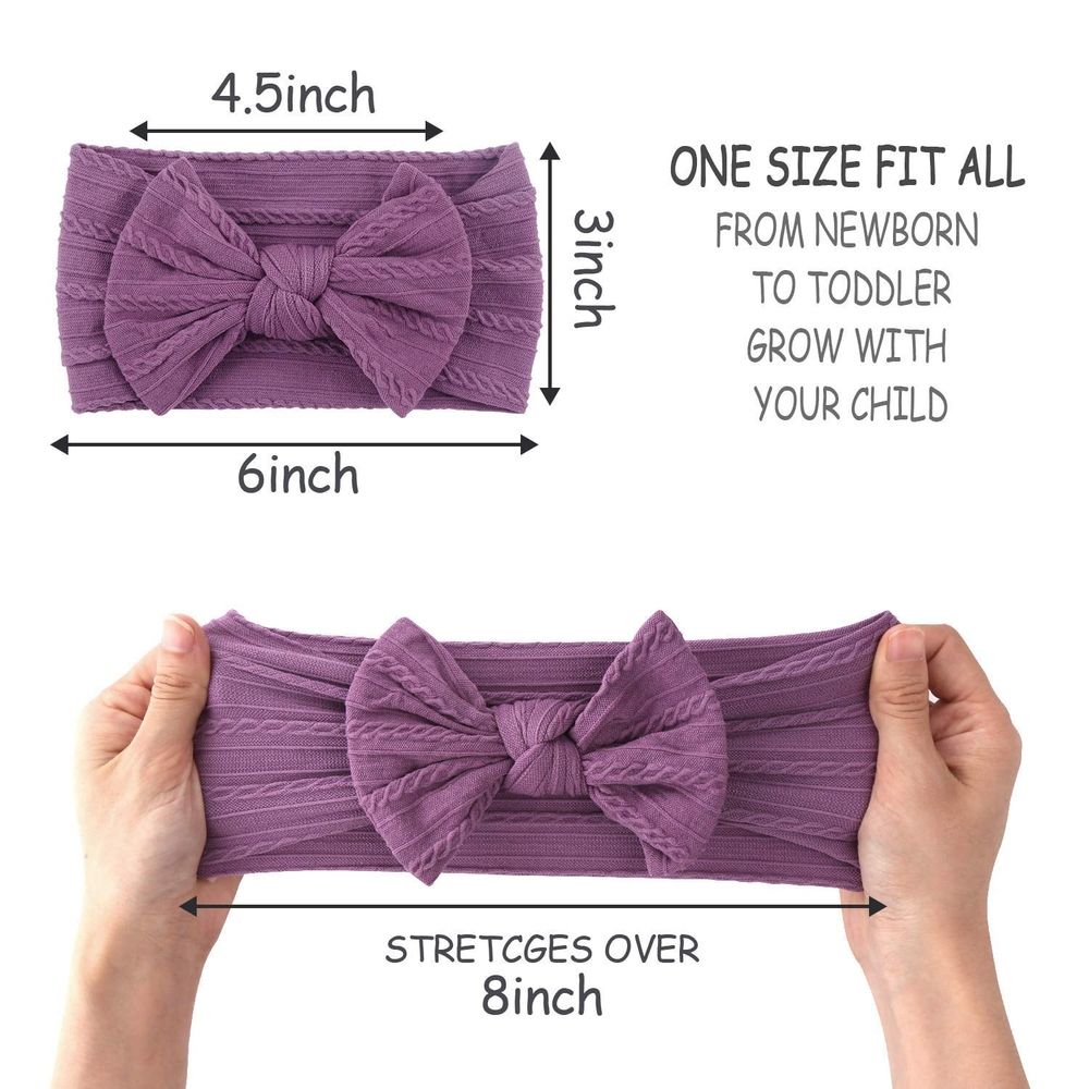 Baby Nylon Headbands Hair Bows Elastics Handmade Hair Accessories for Baby Girls Babies Newborn Infant Toddler 0-3 0-6 6-12 Months