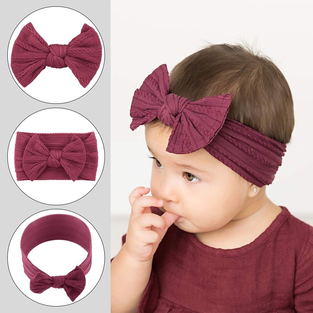 Baby Nylon Headbands Hair Bows Elastics Handmade Hair Accessories for Baby Girls Babies Newborn Infant Toddler 0-3 0-6 6-12 Months