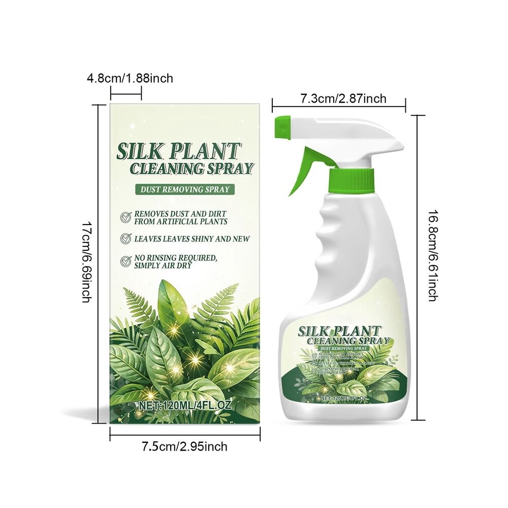 Silk Plant Cleaner Spray, Artificial Flower Spray, Silk & Dried Flowers Cleaner Spray, Ideal Florist Supplies, Spray for Fake Plants, Leaves & Décor