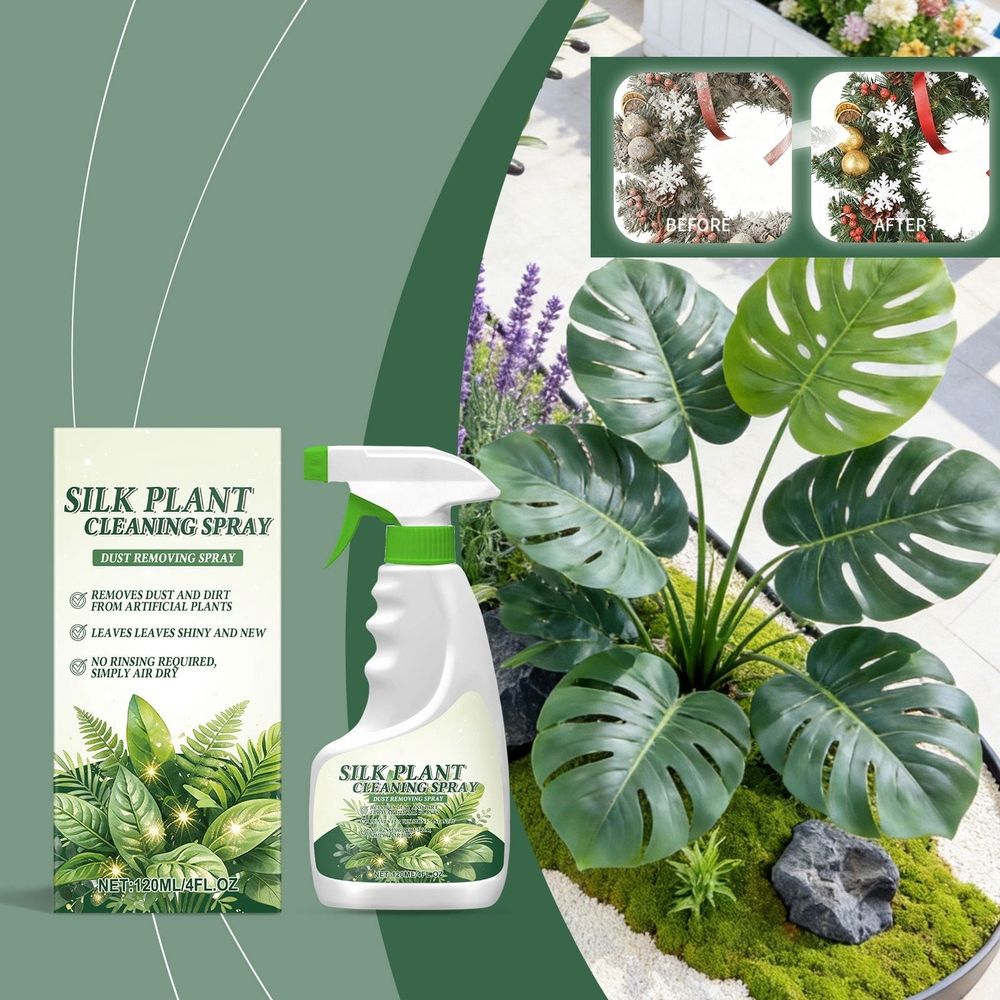 Silk Plant Cleaner Spray, Artificial Flower Spray, Silk & Dried Flowers Cleaner Spray, Ideal Florist Supplies, Spray for Fake Plants, Leaves & Décor