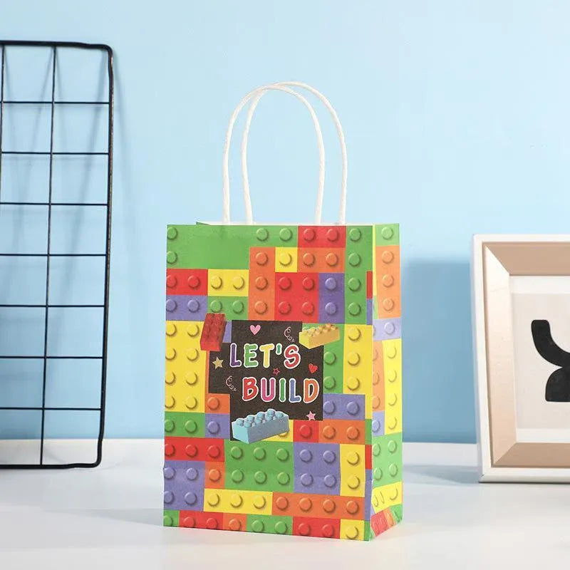 30PCS Fashion Ball Kraft Paper Gift Bag Festivals gift tote bag Party Favor Bag - Basketball-30pcs