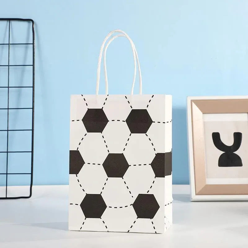 30PCS Fashion Ball Kraft Paper Gift Bag Festivals gift tote bag Party Favor Bag - Basketball-30pcs