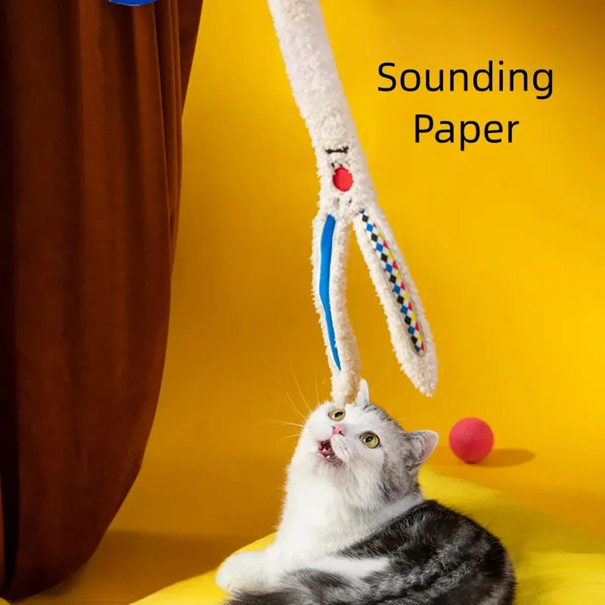 Circus Themed Cat Teaser Stick Interactive Teaser Pole Toy for Cats and Kittens - Ballet Bear