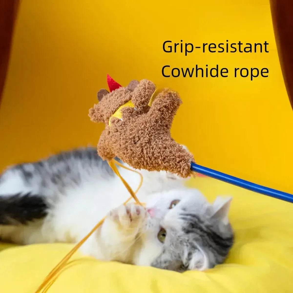 Circus Themed Cat Teaser Stick Interactive Teaser Pole Toy for Cats and Kittens - Unicorn