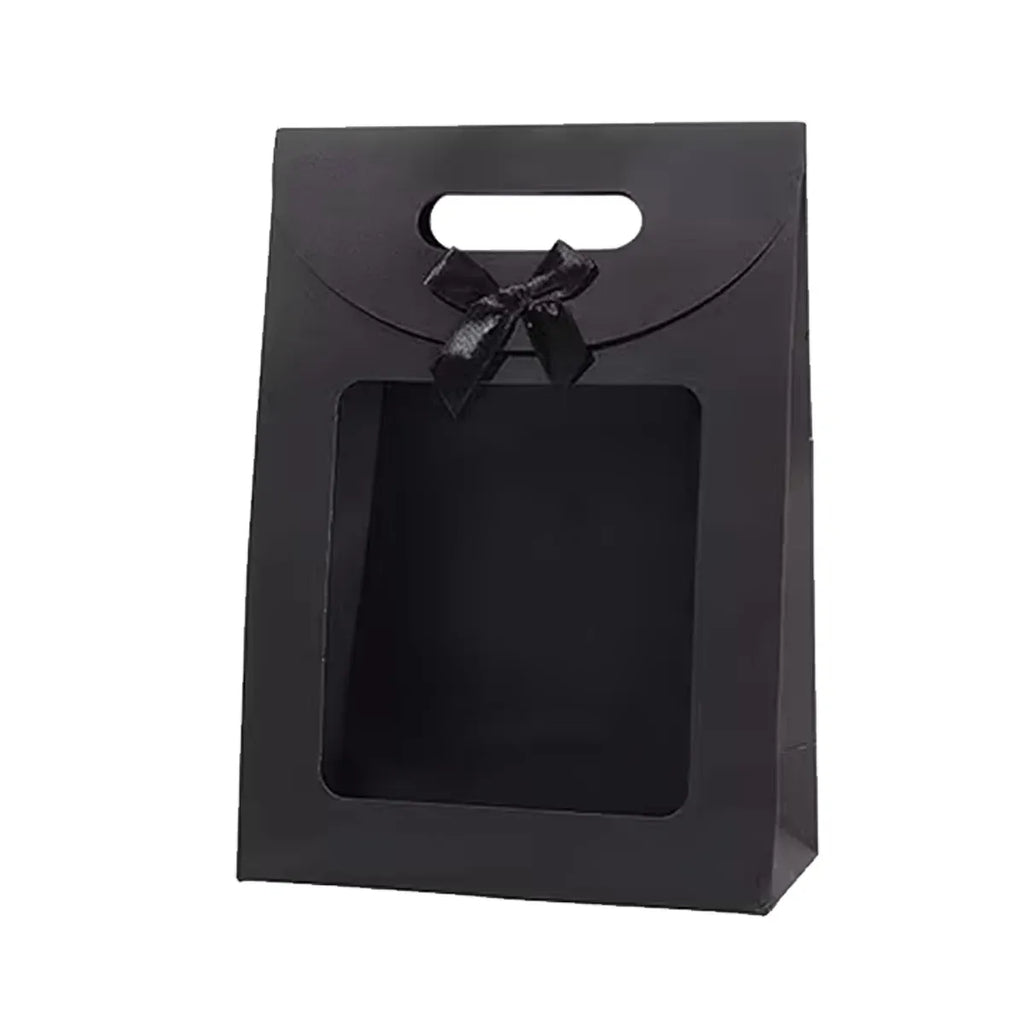 24PCS Bow Gift Boxes with Clear Window Aesthetic for Candy Gift Packaging Use - M