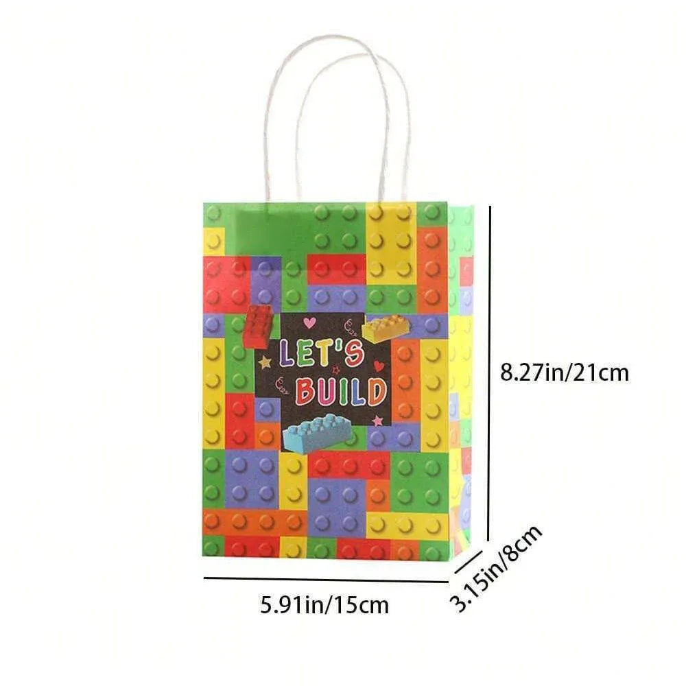 30PCS Fashion Ball Kraft Paper Gift Bag Festivals gift tote bag Party Favor Bag - Green-Football-30pcs