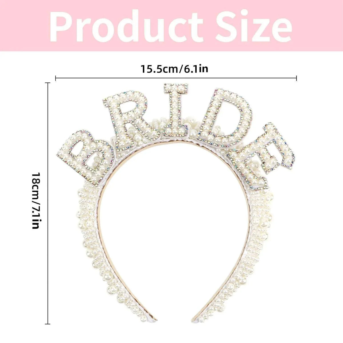Elegant Bride Pearl Headband Bridal Hair Accessories Wedding Party Ornament