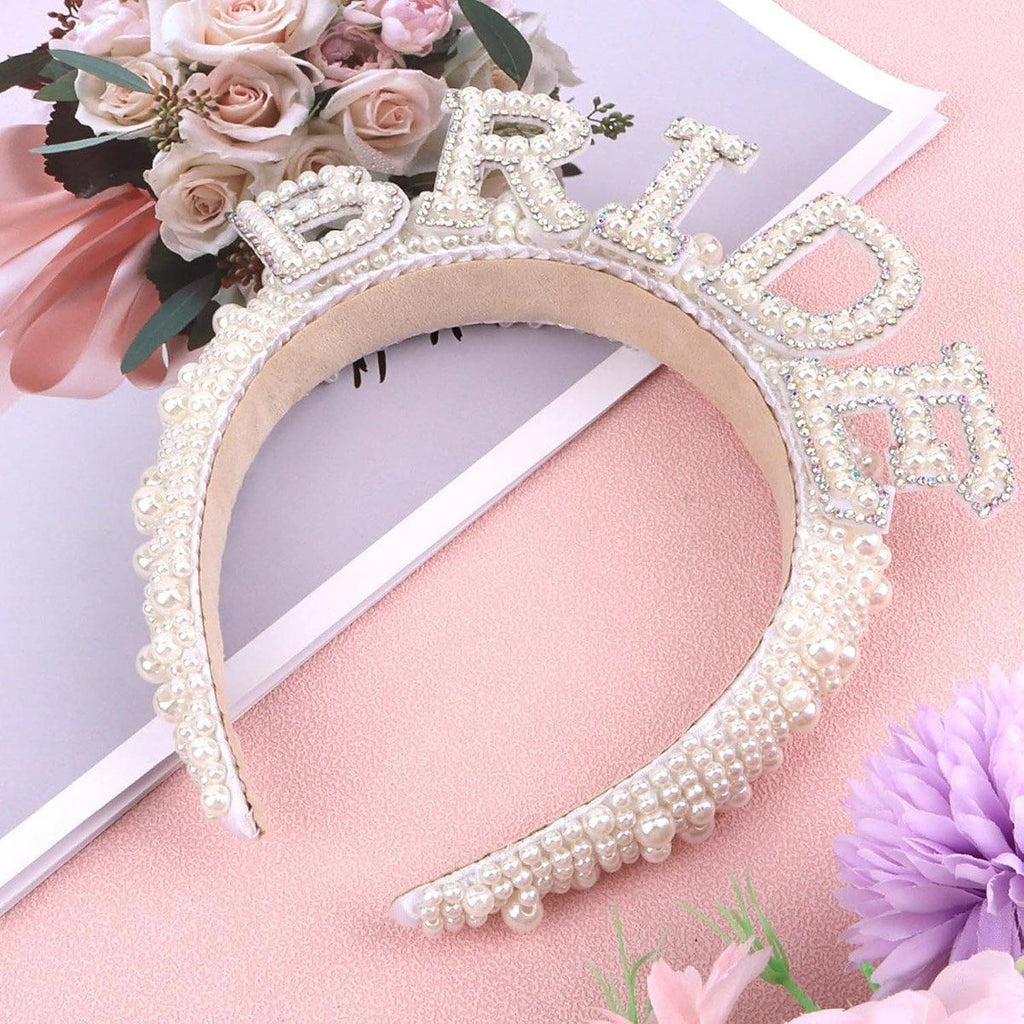 Elegant Bride Pearl Headband Bridal Hair Accessories Wedding Party Ornament