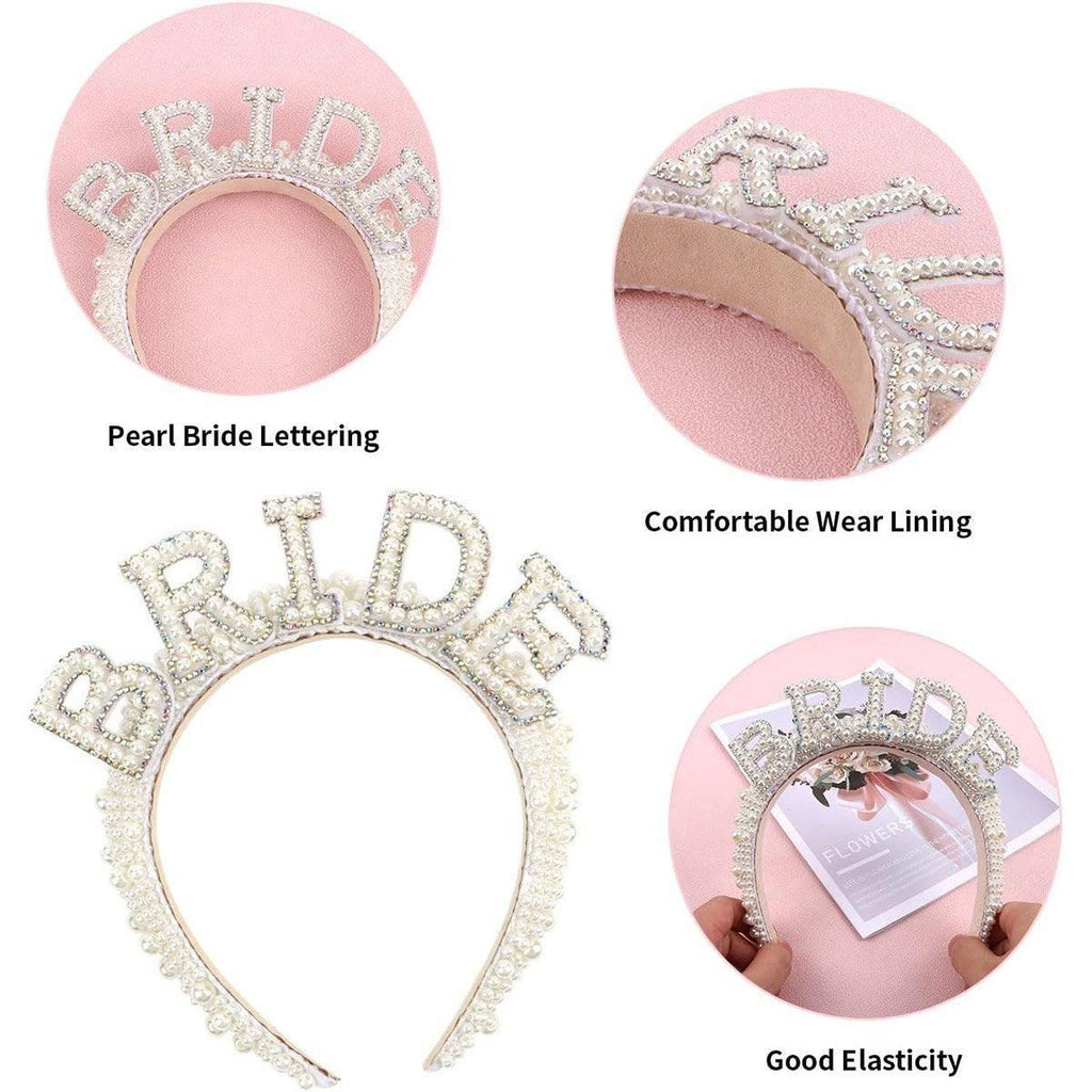 Elegant Bride Pearl Headband Bridal Hair Accessories Wedding Party Ornament