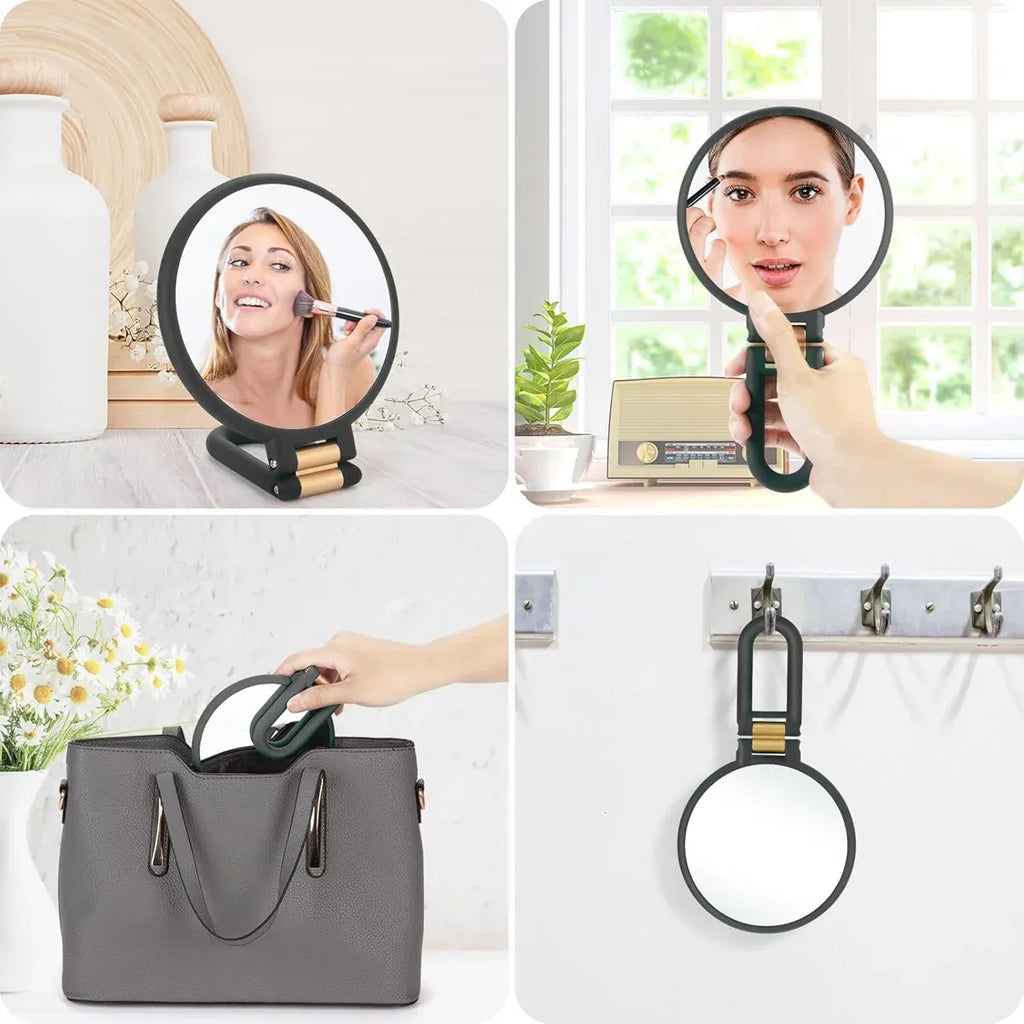 Makeup Mirror Handheld Magnifying Mirror 30X Portable Mirror Compact Travel Tool - White
