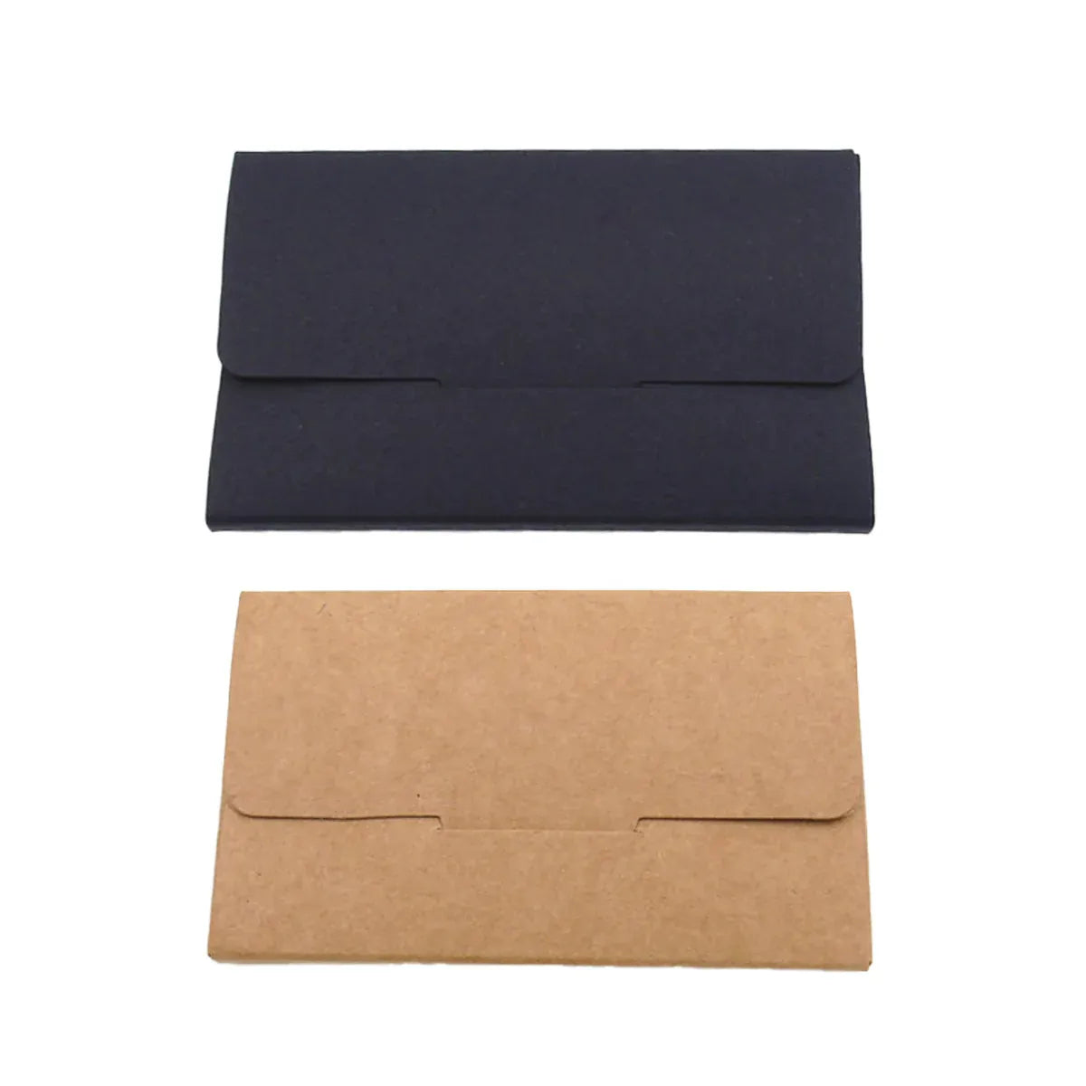 50PCS Membership Card Paper Gift Box Envelope for Gift Packaging Business Party - Black