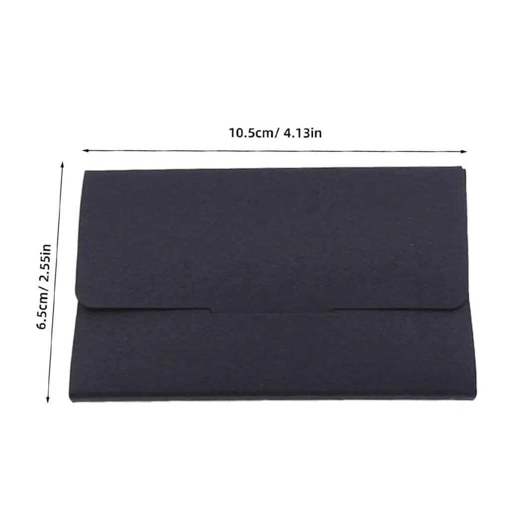 50PCS Membership Card Paper Gift Box Envelope for Gift Packaging Business Party - Black