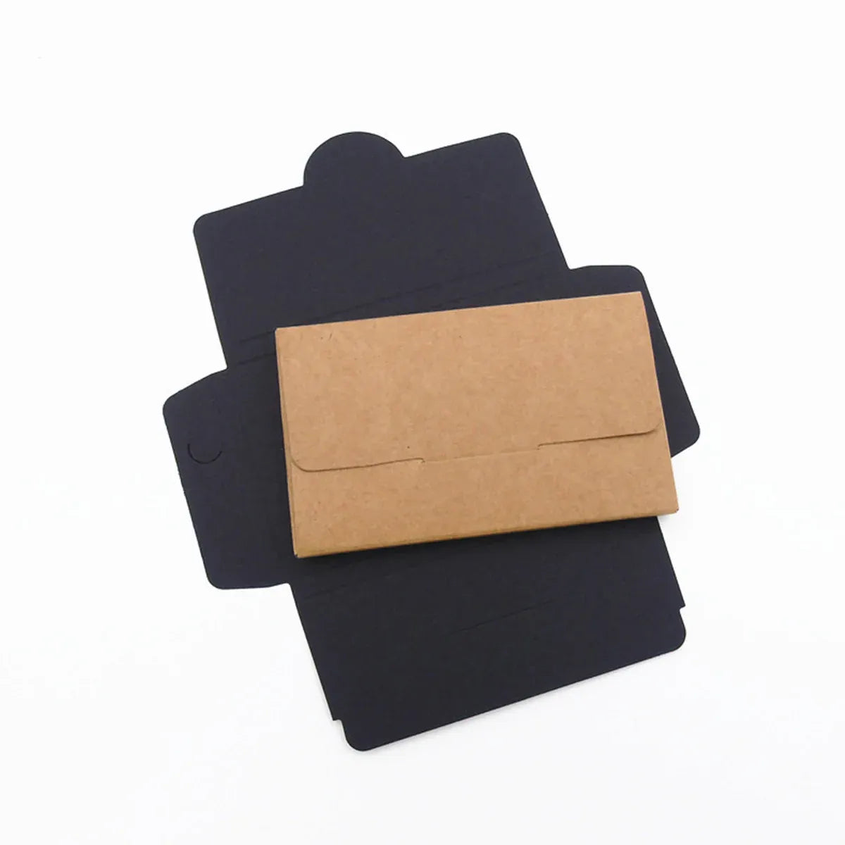 50PCS Membership Card Paper Gift Box Envelope for Gift Packaging Business Party - Black