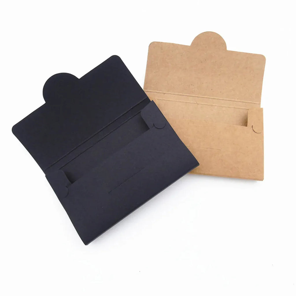 50PCS Membership Card Paper Gift Box Envelope for Gift Packaging Business Party - Black