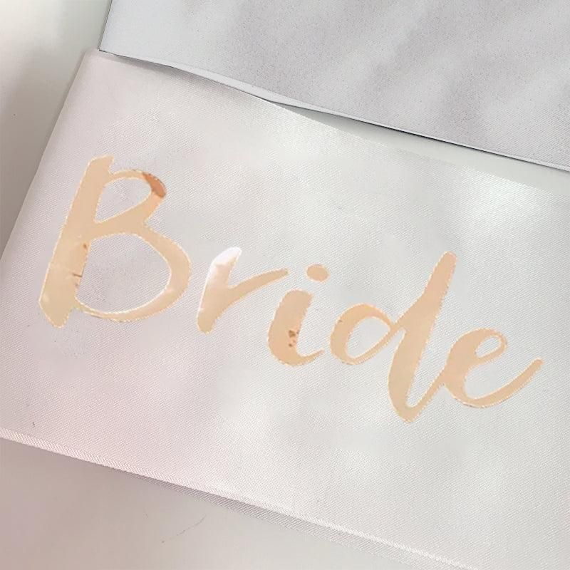 Bridal Party Sash Rose Gold Bride Bridesmaid Maid Honour Mother Hens Night Wear - Bride To Be