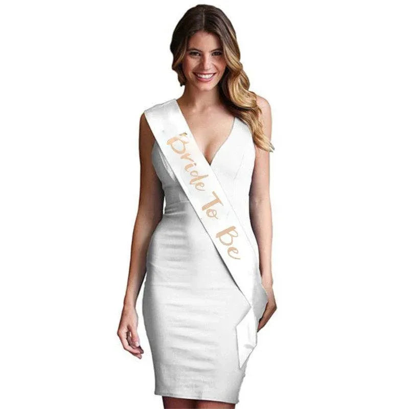 Bridal Party Sash Rose Gold Bride Bridesmaid Maid Honour Mother Hens Night Wear - Bride To Be