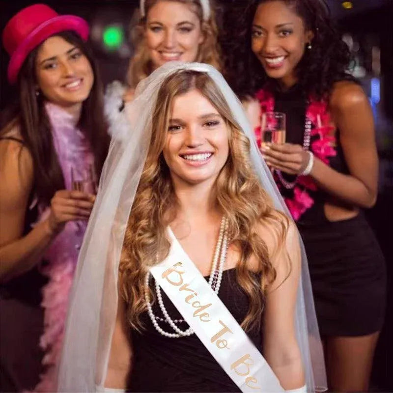 Bridal Party Sash Rose Gold Bride Bridesmaid Maid Honour Mother Hens Night Wear - Bride To Be