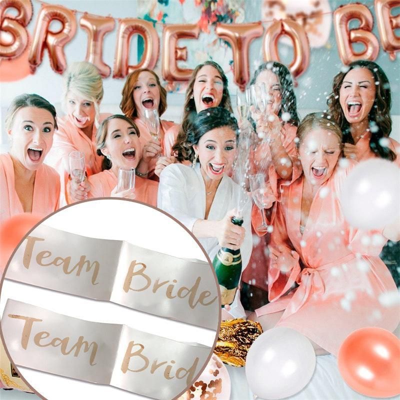 Bridal Party Sash Rose Gold Bride Bridesmaid Maid Honour Mother Hens Night Wear - Bride To Be