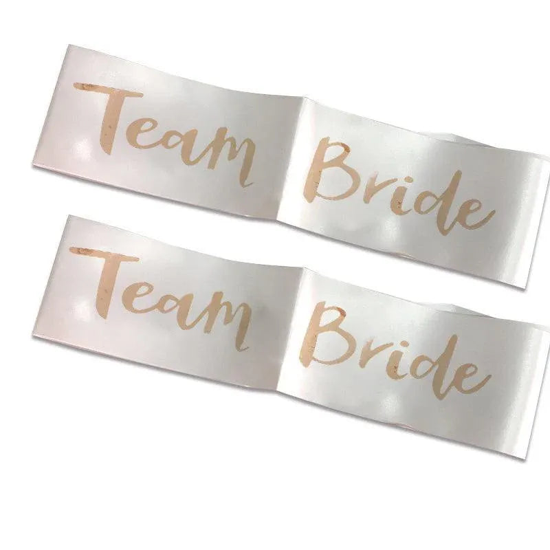 Bridal Party Sash Rose Gold Bride Bridesmaid Maid Honour Mother Hens Night Wear - Mother Of The Bride